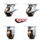 Service Caster 4 Inch High Temp Phenolic Caster Set with Roller Bearing 2 Brakes and 2 Rigid SCC-35S420-PHRHT-SLB-2-R-2 - alternate 5